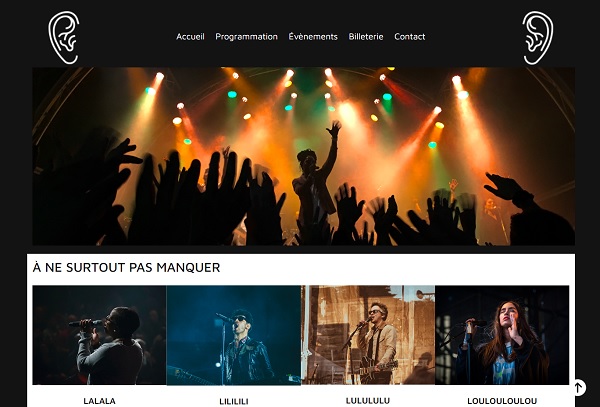 Ancienne page d'accueil concerts