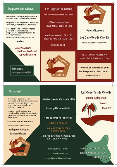 Thumbnail for InDesign Cagettes Camille leaflet